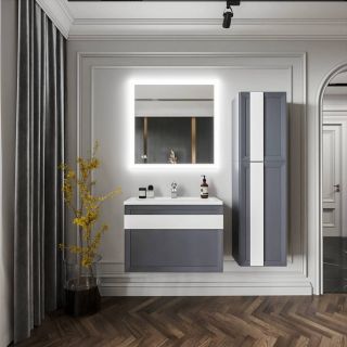 Тумба под раковину Бриклаер Берлин 4627125416156 80 см оникс серый